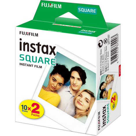 Fujifilm | Instax Square Glossy Instant film (2x10pl) | 86 x 72 mm | Image dimensions: 62 × 62 mm | Quantity 20