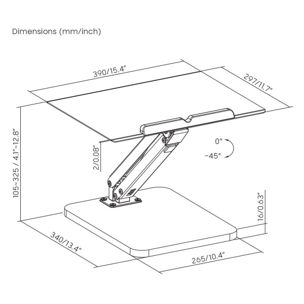 Maclean desk stand for monitor or ...