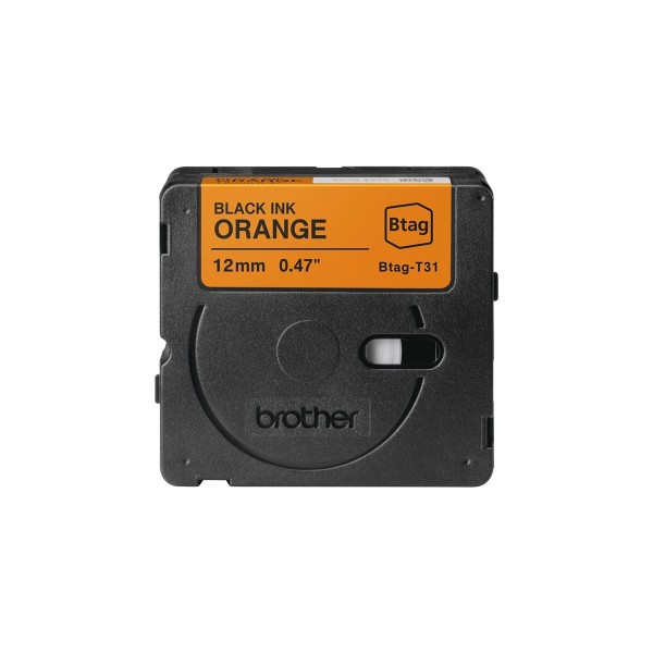 Brother BTAG-T31 | Black on Orange ...