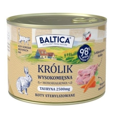 BALTICA SMAKI REGIONÓW Kot dorosły Królik  185g
