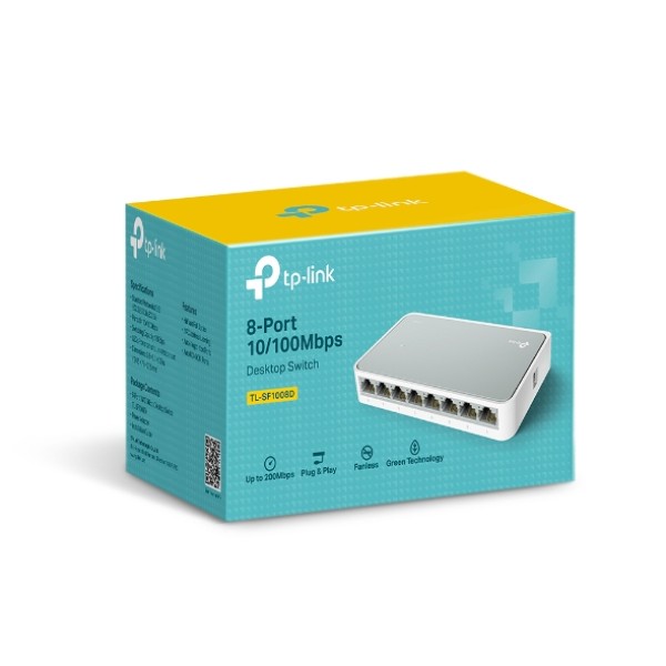 Switch|TP-LINK|8x10Base-T / 100Base-TX|TL-SF1008D