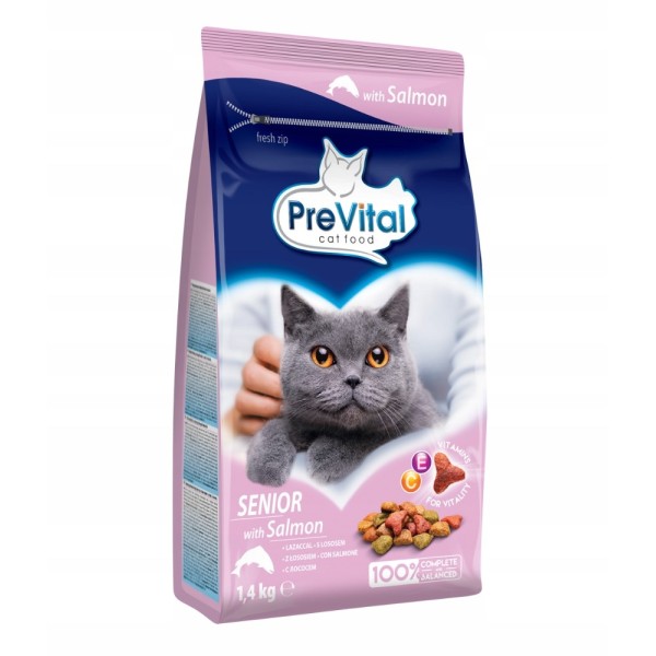PREVITAL Senior Salmon - dry cat ...