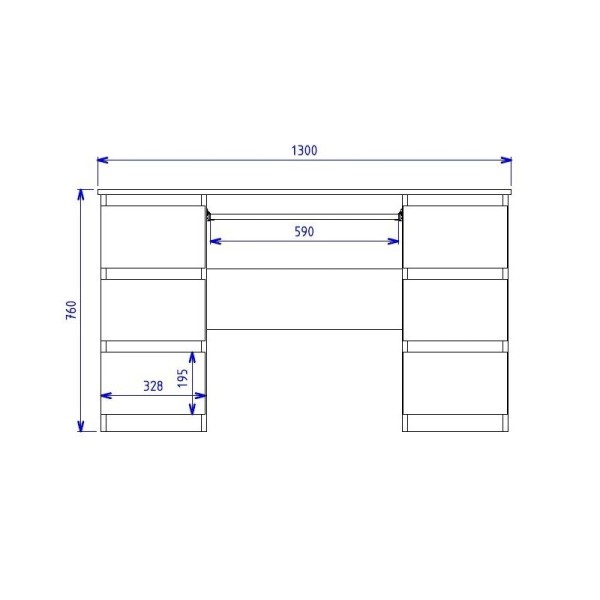 Topeshop KUBA SONOMA computer desk Oak ...