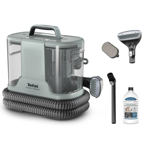 TEFAL Carpet and Upholstery Cleaner | IZ3020F0 Clean it Compact | Corded operating | Washing function | 400 W | Operating radius 5.65 m | 220-240 V | Eucalyptus