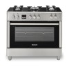 Ravanson KWGE-K90 Glass Inox gas-electric cooker