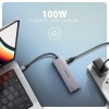AXAGON HMC-5H60 USB 5Gbps hub, 2x USB-A, 1x USB-C, HDMI 4k/60Hz, PD 100W
