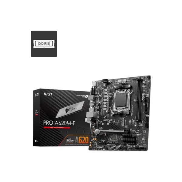 Mainboard|MSI|AMD A620|SAM5|Micro-ATX|Memory DDR5|Memory slots 2|1xPCI-Express 3.0 ...