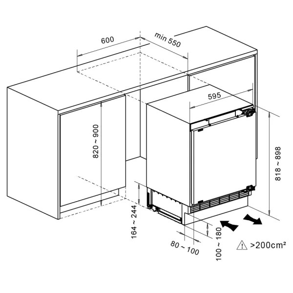 BUILT-IN REFRIGERATOR MPM-116-CJI-17/E WHITE