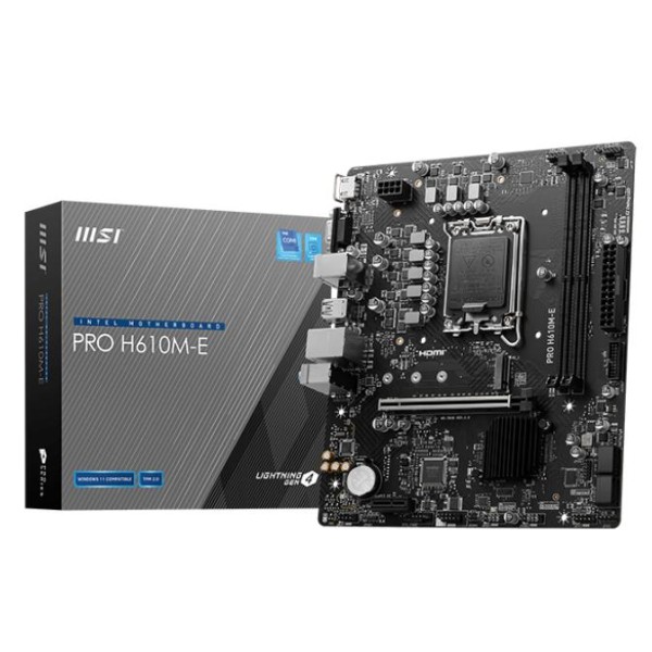 Mainboard|MSI|Intel H610|LGA1700|Micro-ATX|Memory DDR5|Memory slots 2|1xPCI-Express 1x|1xPCI-Express ...