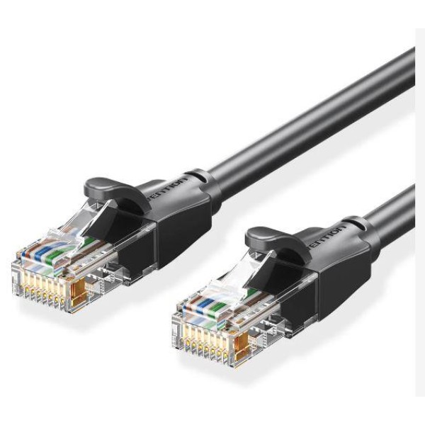 PATCH CABLE CAT.6 UTP/8M BLACK IBEBK ...