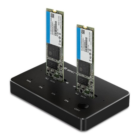 Qoltec 50310 Drive docking station 2x SSD M.2 SATA | NGFF | USB Type C