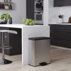 Curver Pedal Waste Bin Silver (443822 VidaXL) | Curver