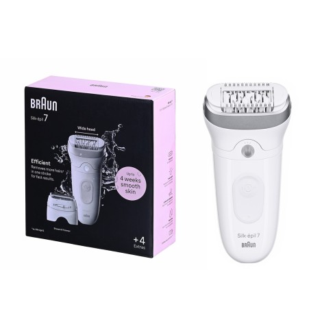 Braun Epilator | SE7-041 Silk épil 7 | Number of power levels 2 | Wet & Dry | White/Silver