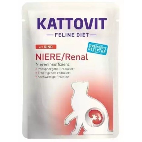 KATTOVIT Feline Diet Niere/Renal Beef - wet cat food - 85g