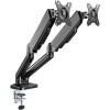 Goobay Double Monitor Mount with Gas Spring, Black