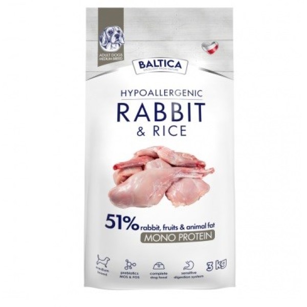 BALTICA NUTRACEUTIC Hypoallergenic Rabbit & Rice ...