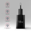 AXAGON ACU-QC18 Wall charger 18W, 1x port USB-A, QC3.0/AFC/Apple, black