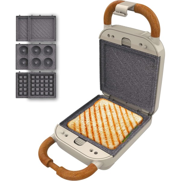 Cecotec Rock'nToast Retro One Beige Sandwich ...