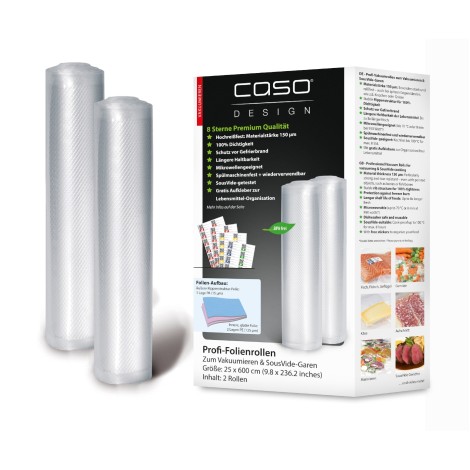 Caso | Foil Roll | 01225 | 2 | Dimensions (W x L) 25x600 cm | Transparent