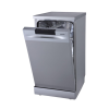 Dishwasher | GS520E15S | Free standing | Width 45 cm | Number of place settings 9 | Number of programs 5 | Energy efficiency class E | Display | AquaStop function | Grey