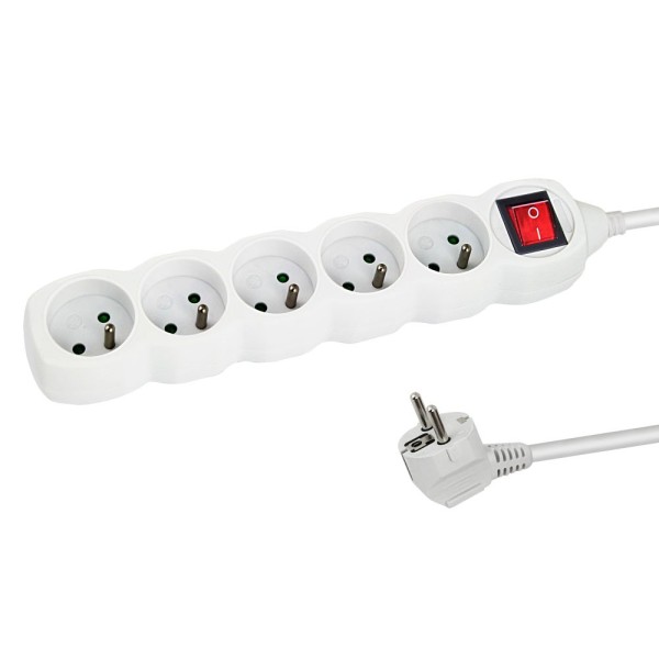 Esperanza ELK215W Power strip 5GN/3M White