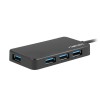 Natec USB 3.0 HUB, Silkworm, 4-Port, Black | Natec | 4 Port Hub With USB 3.0 | Silkworm NHU-1343 | Black | USB Type-C | 0.15 m