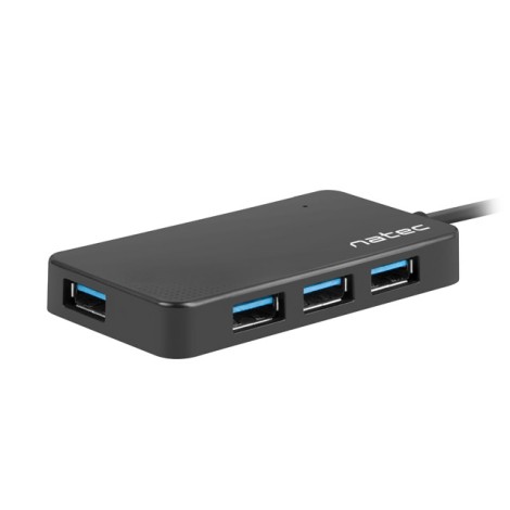 Natec USB 3.0 HUB, Silkworm, 4-Port, Black | Natec | 4 Port Hub With USB 3.0 | Silkworm NHU-1343 | Black | USB Type-C | 0.15 m