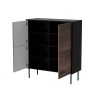 Cama 4D CORTINA chest of drawers 102x40x118 black/walnut
