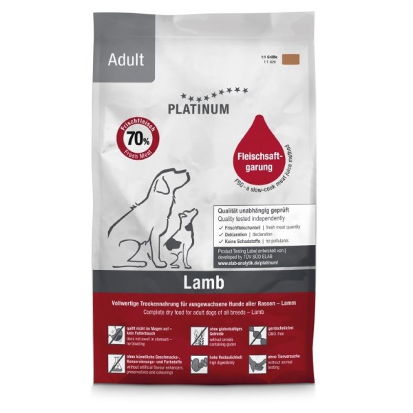 PLATINUM Adult Lamb - semi-moist dog ...