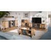 Cama 4D RTV cabinet OVO 180x38xH53 oak/concrete