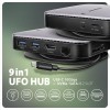 AXAGON HMC-UFO USB 10Gbps hub, 2x USB-A, USB-C, HDMI 4k/60, RJ-45, M.2