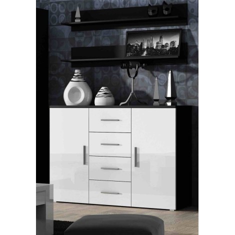 Cama living room sideboard UNI black/white gloss