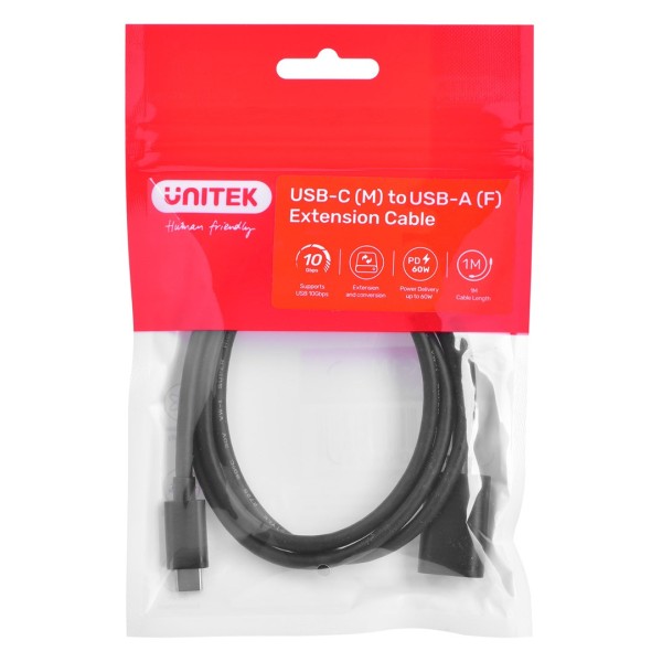 Cable adapter Unitek (C476BK-1M) USB-C (M) ...