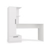 Cosmo Desk + Bookcase Set, White