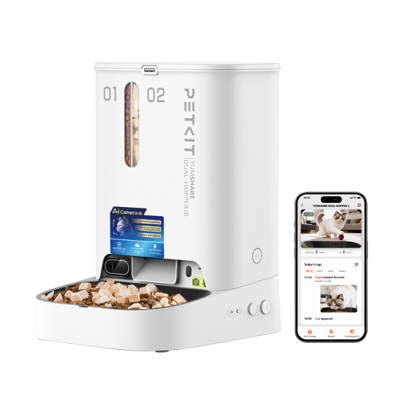 PETKIT YumShare Dual-hopper 2 Automatic Feeder ...