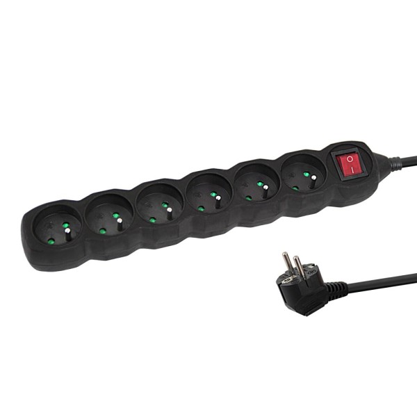 Esperanza ELK217K Power strip 6GN/1, 5M ...