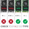 AXAGON EEM2-SA USB micro-B 3.2 Gen 1 - M.2 SATA SSD screwless RIBBED box