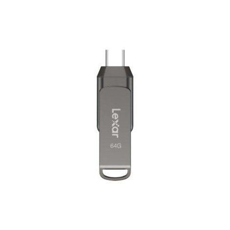 Lexar | 2-in-1 Flash Drive up to 130MB/s read | JumpDrive Dual Drive D400 | 64 GB | Type-C and Type-A USB 3.1 | Grey