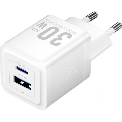 MOBILE CHARGER WALL 30W USB/2P WHITE FEQW0-EU VENTION