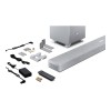 Sharp HT-SBW55121(SL) Q 5.1.2 Dolby Atmos/ DTS:X Soundbar with Wireless Subwoofer, Silver | Sharp