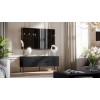 RTV 3D cabinet PALAZZO BIS 151x40x60 black matt