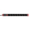 Techly Rack 19" Power Strip 8 Outlets Schuko Plug