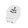 Gembird TPA-1A2C20-02-W Universal travel power adapter, 20 W, white | Gembird