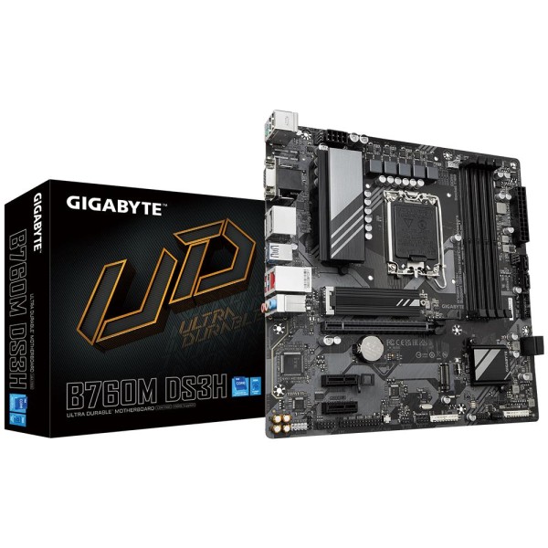 Mainboard|GIGABYTE|Intel B760 Express|LGA1700|Micro-ATX|Memory DDR5|Memory slots 4|2xPCI-Express ...