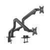 Gembird MA-DA2-02 Adjustable desk 2-display mounting arm (tilting), 17”-32”, up to 8 kg