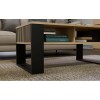 MODERN 2P SLIM ARTISAN COFFEE TABLE WITH BLACK LEGS