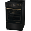 Gorenje Cooker | GECS5B70CLB | Hob type Vitroceramic | Oven type Electric | Black | Width 50 cm | Depth 59.4 cm | 70 L