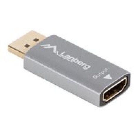 Lanberg HDMI(M)->Displayport(F) Adapter 4K on cable 20cm, Silver