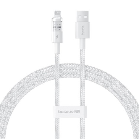 Baseus Gem USB to IP 2.4A fast charging cable 1 m White