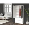 Topeshop SS-90 BIEL LUSTRO bedroom wardrobe/closet 5 shelves 2 door(s) White